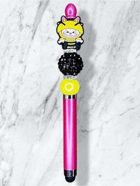 Labubu Bumble Bee Pink Stylus & Pen